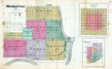 Manhattan, Coronado, Towanda, Kansas State Atlas 1887
